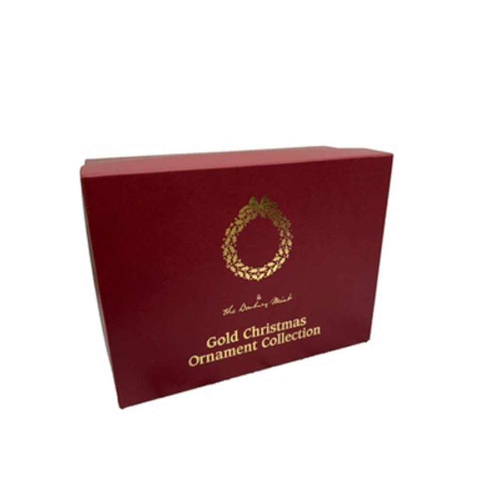 Lot Of 12 The Danbury Mint Gold Christmas Ornament Collection With Box